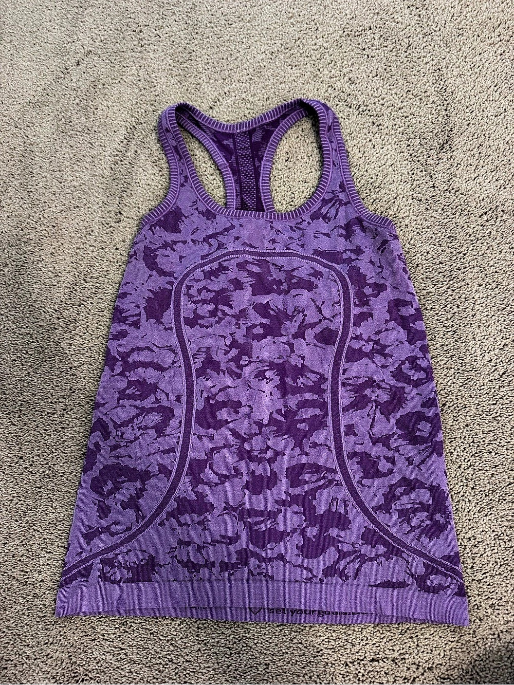Lululemon Swiftly Tech Racerback Floral Tank Purple